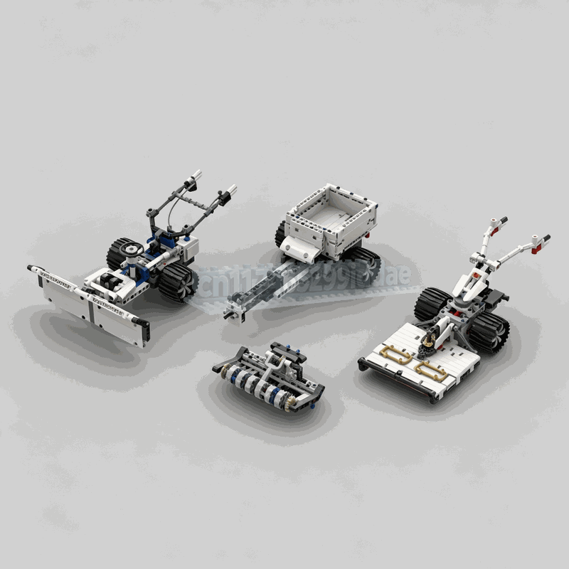 Agriculture Farming Vehicles - 1021Parts MOC Dual Single Axle Farm