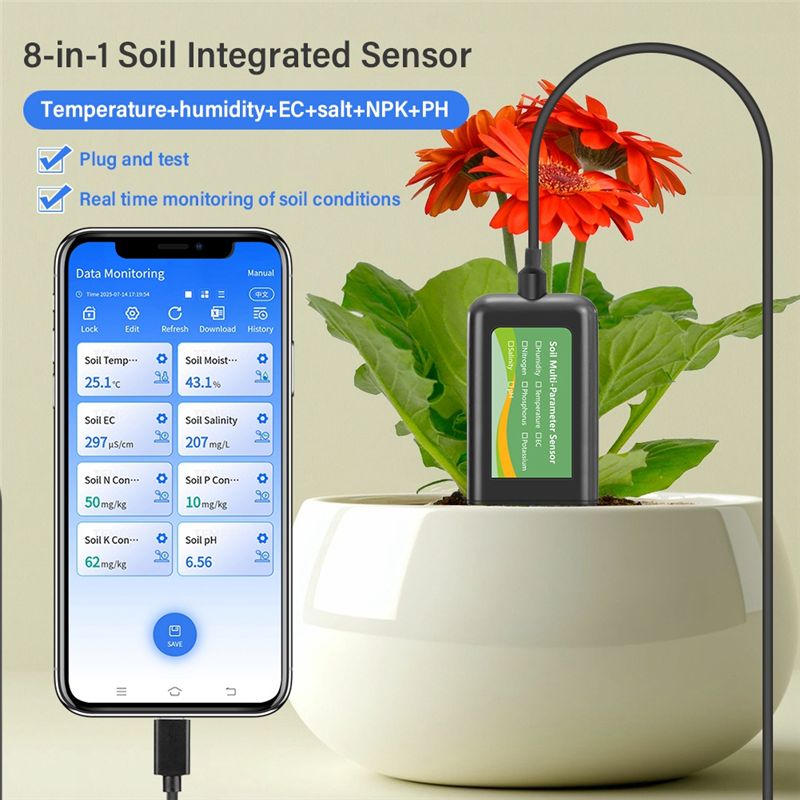 AEE6-8In One Soil Sensor For A - Precision Farming Smart Agriculture recension och pris